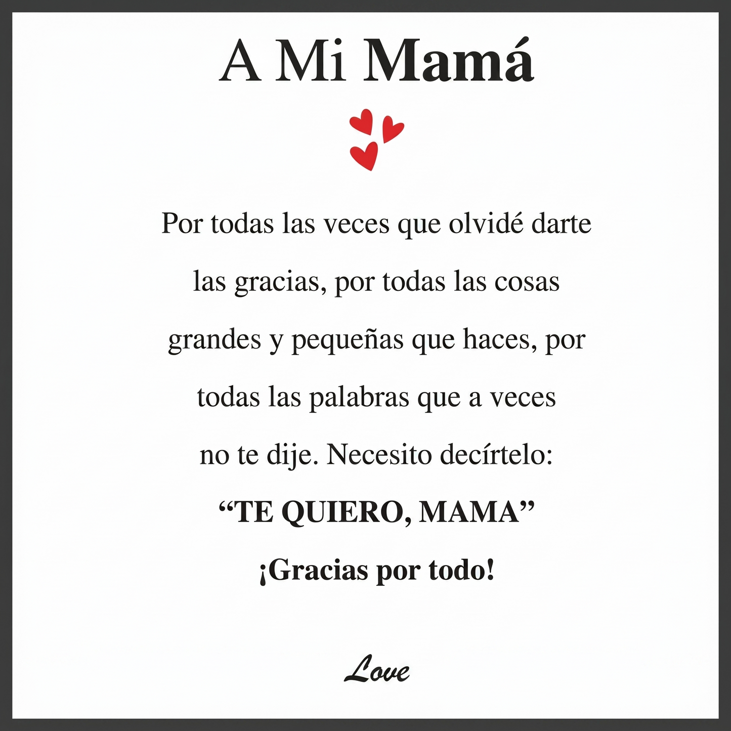 Dedicatoria a MAMÁ