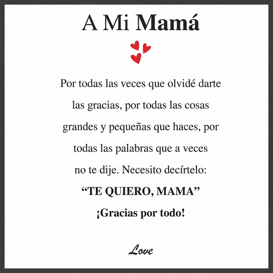 Dedicatoria a MAMÁ